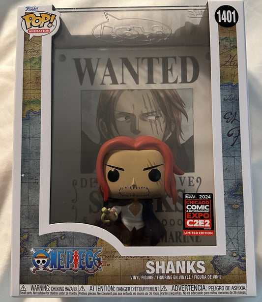 Shanks Wanted Poster One Piece 2024 C2E2 Exclusive Pop Official Sticker